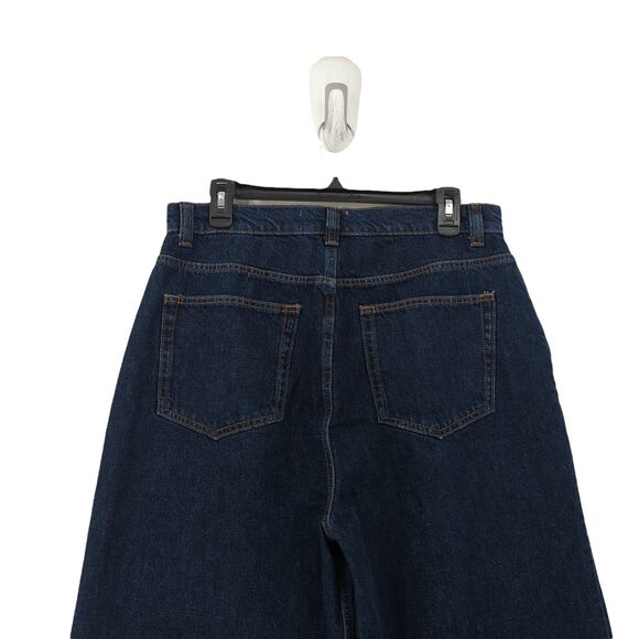 REFORMATION Women 28 Miami Pleated Trouser Jeans Tatum Blue Denim Wide Leg FLAW - Picture 9 of 9